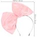 Minkissy Huge Bow Headband Candy Colored Hair Hoop Party Props Lovely Large Bowknot Hairband Party Props for Woman Girl(Pink) - Buy Online on GoSupps.com