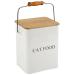 Ctomche Cat Food Container with Airtight Lid and Scoop Metal Vintage Pet Food Container for Cat Pet Treat Bin with Portable Handle Decorative Cat Food Organiser for Kitchen 5-6lbs