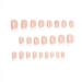 MISUD Glossy Square French Tip Fake Nails - 24Pcs | Pearl Acrylic Designs | White Glue-on False Nails for Women & Girls - Buy Online on GoSupps.com