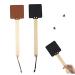 Fly Swatter Hand 2PCS PU Fly Swat with Wood Hand Simple Rustic Fly Squatters 44x13x11.5cm Manual Fly Bat with Hanging Rope for Indoor Outdoor Mosquito Control