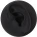 Artificial Black Left Ear Display Model | Professional Soft Teaching Tool with Round Base - Buy Online on GoSupps.com