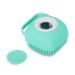 Exfoliating Silicone Body Scrubber , 2 in 1 Bath and Shampoo Brush with Soap Dispenser-Can Filled with 80ML Liquid Scalp Massager for Women, Men, Children Lather Well, Long Lasting (Blue)