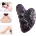 Facial Rollers Acupoint Amethyst GuaSha Board Purple Jade Stone Colorful Stripe Body Facial Eye Scraper Plate Massage-horn no box - Buy Online on GoSupps.com