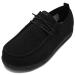 1TAZERO Extra Wide Shoes for Men - Wide Width 4E(5E) Slip on Diabetic Max Shoes with Arch Support Plantar Fasciitis Loafers Casual for Swollen Feet Black 11 X-Wide