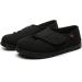 Yytcsjz Adjustable Men's Diabetic Slippers - Wide Air Cushion Lightweight Walking Shoes for Elderly - Black - Buy Online on GoSupps.com