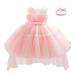 Miipat Baby Girl Dress Tulle Sleeveless Toddler Girls Princess Party Birthday Dresses Wedding Baby Flower Girl Dress with Headband 6 Months- 6 Years 12-18 Months Pink