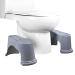 2 Separate Toilet Potty Poop Stool for Adults,Bathroom Stool 7" Heavy Duty Stackable Portable,Flexible Distance Adjustment Between Feet Squatting Foot Step Stool (Gray 1 Pairs)