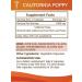 California Poppy 800mg 60 Capsules - Eschscholzia Californica Dried Herb & Flower 60ct - Buy Online on GoSupps.com