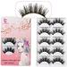 False Eyelashes 6D Flexible False Lashes Reusable Handmade Cross Mink Fake Eye Lashes for Makeup 5 Pairs Natural Looking Black Eyelashes Cruelty Free by ICYCHEER (3) - Buy Online on GoSupps.com