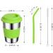 Rommeka 12oz Stainless Steel Kids Cups 5 Pack - Colorful Drinking Tumbler with Silicone Lids and Straws for Toddlers, Children, and Adults - Buy Online on GoSupps.com