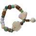 Oralgos Adjustable Charm Bracelet | Unique Handmade Ceramic & Ethnic Jewelry for Women - White - Buy Online on GoSupps.com