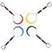 Let'sGood Colorful Ninja Gymnastic Rings for Kids - Outdoor Playground Equipment for Swing, Monkey Bars, Climbing & Obstacle Course - Buy Online on GoSupps.com