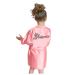 Tdeok silk toddler baby girl nightwear robe pajamas kimono bathrobe solid satin children girl tops children