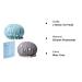 2 Piece Waterproof Shower Hood Bath Cap for Women - Reusable Elastic Hair Cap in Blue & Gray | Ideal for Bathing and Spa - Buy Online on GoSupps.com