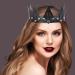 KIPETTO Leather Crown Unisex King Queen Gothic Crown for Halloween Masquerade Cosplay Wedding Birthday Party Costume - Buy Online on GoSupps.com
