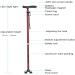 Foldable Walking Stick Teles Walking Stick with Lightweight Ergonomic Handle Crutches Aluminum Alloy Height Adjustable Mobility Aid for Elderly Non-Slip Base (Red 1) Journey - Buy Online on GoSupps.com
