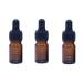 3 Pcs Empty Refillable Amber Glass Graduated Dropper Bottle Essential Oil Cosmetics Elite Fluid Container Jar Pot Holder with Glass Pipette Dropper (5ml/0.17oz)
