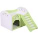 Double-Decker Hamster House Food Color Easy to Clean Nest Hideaway Room - Green | For Hamster, Guinea Pig, Chinchillas, Mice, Rats - Buy Online on GoSupps.com