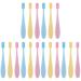 Alipis Soft Bristle Toothbrush Soft Bristle Toothbrush 18 pcs Creative Macarons Delicate Toothbrushes Bristle Baby Ultra-fine Infant Infant Toothbrush Infant Toothbrush 13*2cmx3pcs Picture 1x3pcs