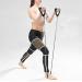 Exercise Band Stretch Rubber Band Training Rope Tube Workout Fitness with Comfortable Handles Portable Lightweight Strength Training Muscle Toning for Man/Women Black