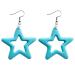 Feylie earrings fashion dangling earrings small creoles simple hollow acrylic star pendant earrings statement jewelry for women girls blue
