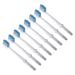 Kombiuda 8st replacement brush heads for mouth showers Electric toothbrush professional water toothstick toothbrushes with dental floss toothbrushes electrical cleaning accessories white
