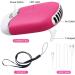 Rose Red Eyelash Fan Dyer with 2 Lash Tweezers - Rechargeable Mini Portable Fan for Eyelash Extension - Straight and Curved Tip Tweezers Included - Buy Online on GoSupps.com