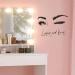 Stylish PVC Removable Wall Decal for Lash & Brow Studios - Eye & Brow Design Decor 25"x18" (Black-JZY234 - Buy Online on GoSupps.com