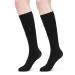 ACWOO Compression Socks for Women & Men 1 Pairs Black Breathable Thin Compression Stockings Flight Socks Running Socks for Calf & Ankle Support Sports Fly Maternity Pregnancy Nurses Travel One Size Black-1 Pairs