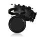 Mysense Single Matte Black Eyeshadow Pressed Fine Powder Eye Shadow High Pigment Longwear Single Black Eye Makeup for Day&Night (02)