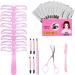 CHUANGOU Set 8 Styles Eyebrow Stencils Eyebrow Stencils Shaper DIY Make up Tool for Girls and Women (Pink)