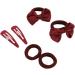 Topkids Accessories Hair Bands Hair Bow Hair Snaps Elastic Bands Hair Clips Ponyo hair Hair Bobbles Hair Clips Hair Ties Hair Bands for Women & Girls Hair Accessories (Burgundy) - Buy Online on GoSupps.com
