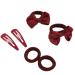 Topkids Accessories Hair Bands Hair Bow Hair Snaps Elastic Bands Hair Clips Ponyo hair Hair Bobbles Hair Clips Hair Ties Hair Bands for Women & Girls Hair Accessories (Burgundy)