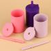 Mintlyfe Toddler Straw Cup 3Pack - 100% Food Grade Silicone Training Cup for Baby - Unbreakable - Boys and Girls Trainer Cup (Classic Purple/Pink/Lilac Purple) - Buy Online on GoSupps.com