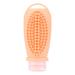 Silicone travel bottles for toilet items travel sizes with massage brush portable for hanging leakage-proof travel storage bottle with a non-slip handle for shampoo orange 1