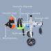 Pet Rehabilitation Cart Adjustable Dog Wheelchair for Back Legs Animal Exercise Wheels for Handicapped Hind Legs - Easy Assemble - 6 Sizes X - Small - Buy Online on GoSupps.com