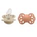 BIBS Pacifiers - Infinity Collection with Anatomical Nipple| BPA-Free Baby Pacifier | Made in Denmark | Set of 2 Vanilla/Peach Color Premium Soothers | Size 6-18 Months