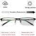 Buy Laureles Photochromic Reading Glasses for Men - Stylish Black Square Metal Half Frame | UV Protection & Comfort | International Shipping - Buy Online on GoSupps.com