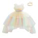Miipat Baby Girl Dress Tulle Sleeveless Toddler Girls Princess Party Birthday Dresses Wedding Baby Flower Girl Dress with Headband 6 Months- 6 Years 18-24 Months Champagne