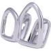 Hip Hop Hollow Open Face Double Tooth Teeth Caps Teeth Cover Punk Grills Tooth Cap Cosplay Party Rapper Jewelry Teeth Decor silver - Buy Online on GoSupps.com