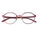 Retro Round Reading Glasses for Women Blue Light Blocking Eyeglasses Alloy Frame Fashion Computer Reader 2.0 Red