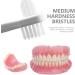 Healeved Denture Brush Dual Head 3pcs - Small Hard Denture Cleaner Toothbrush for False Teeth - Denture Care Tool - Buy Online on GoSupps.com