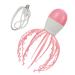 Healeved 3st massager Head scratch Shampoo massage brush massage claw for the scalp head guasha-schaber handy tool baby octopus ABS rosa
