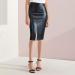 Sanahy Women's High Waisted Faux Leather Pencil Skirt with Split Detail - Black | Slim Fit Midi Hip Skirt | 5XL - Buy Online on GoSupps.com