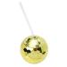 Disco Cups Disco Ball Cups with Lids Disco Ball Drinking Cup with Lid and Straw Cute Sparkly Glitter Cocktail Cup for Nightclub Bar Aelevate Gold