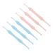 KALLORY 6 Pcs Double-Headed Spiral Ear Spoon Ear Cleaner Cleaning Supplies Set Household Cleaning Tools Ear Pick Spoon Limpiador De Oidos Earwax Curette Spoon Ear Wax Cleaners Care Ps Random Color 10x0.9x0.8cm