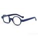 Kodilin round square reading glasses men reading glasses women anti-light blue for computers or gaming spring hinge reading glasses 1.0 1.5 2.0 2.5 3.0 3.5 (blue 1.5)
