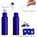 25 Pack 10ml Cobalt Blue Glass Roller Bottles Leakproof Empty Refillable Essential Oil Glass Roller Bottle with Stainless Steel Roller Balls (1 Opener 1 Dropper Included) - Buy Online on GoSupps.com