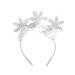 RmKbe Snowflake Headbands Christmas Hair Hoops Christmas Feather Snowflake Head Boppers Christmas Fancy Dress Accessory for Women