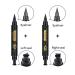 Go Ho Black Waterproof Wing Stamp Eyeliner 2 PCS - Cat Eye Winged Eyeliner Stamp for Left & Right Wing - Smudge-proof & Long-Lasting - 10MM Super Slim Felt Tip - Buy Online on GoSupps.com